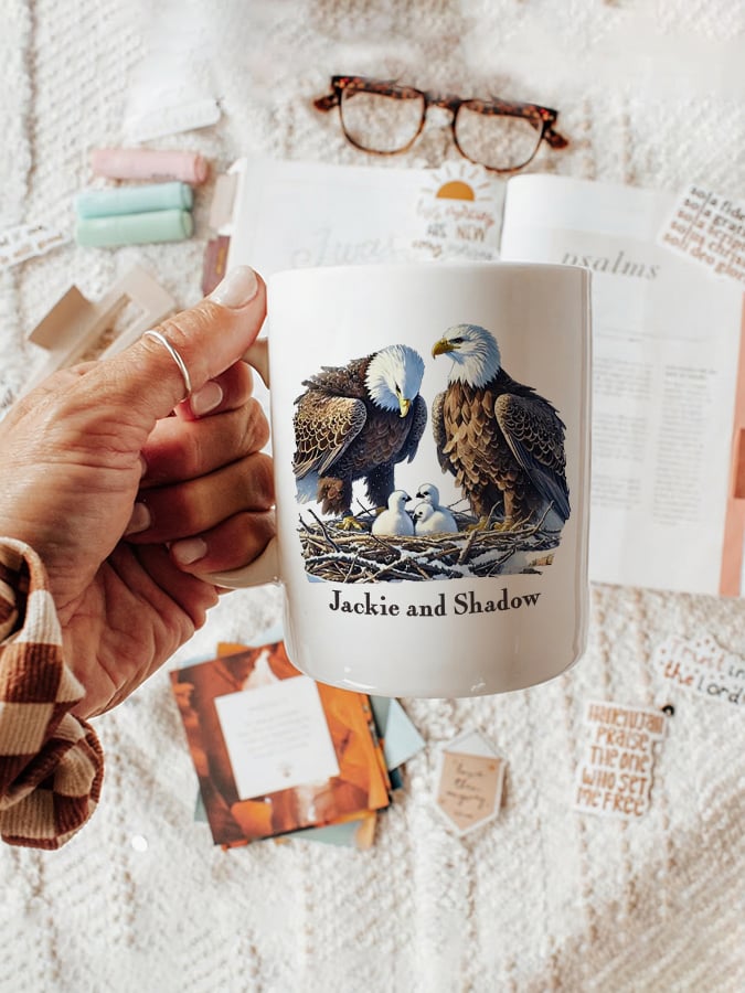 Retro Jackie & Shadow Print Mug