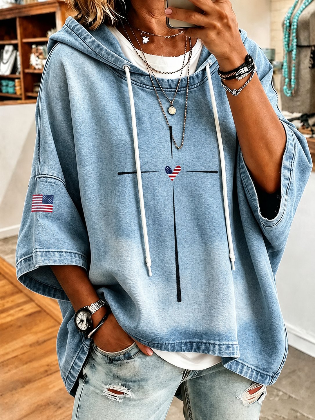 Women's "Faith" Print Casual Top