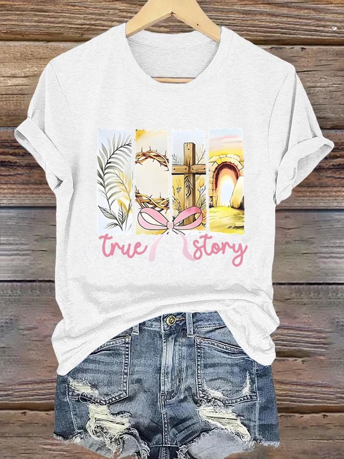 Women's True Story Faith Print Shirt