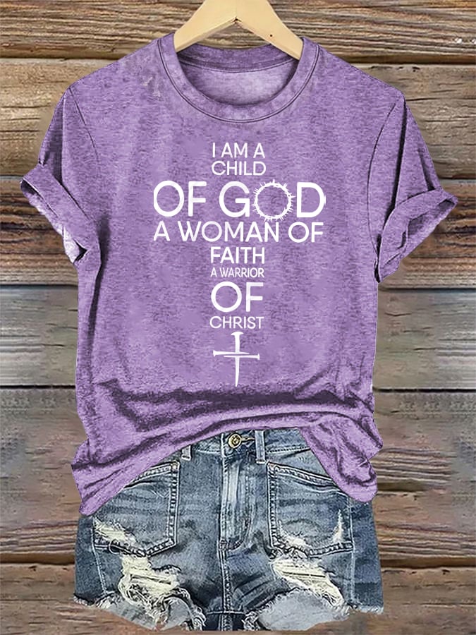 Women's Child Of God T-Shirt: Woman Of Faith, Christian T-Shirt