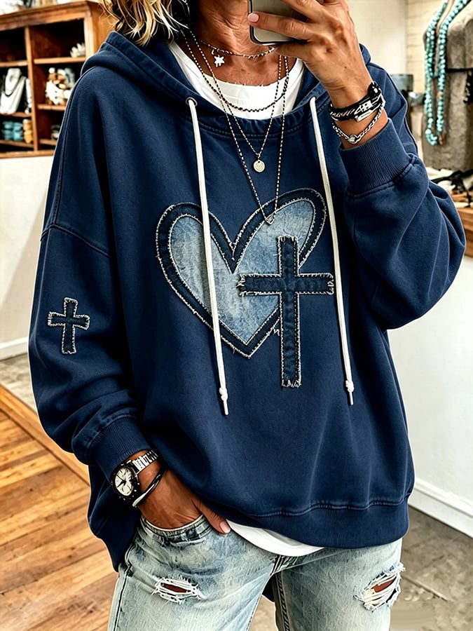 Women's Faith Pattern Hoodie