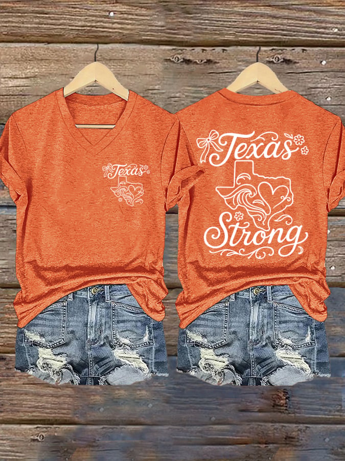 Women's Texas Hill Country Strong Printed T-Shirts