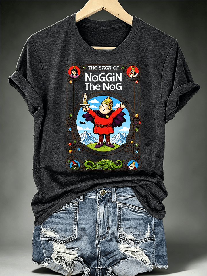 Women's Casual Printed Crew-Neck T-Shirt