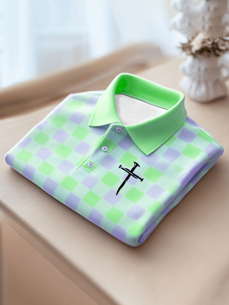 Men's Faith Printed Casual Polo Shirt
