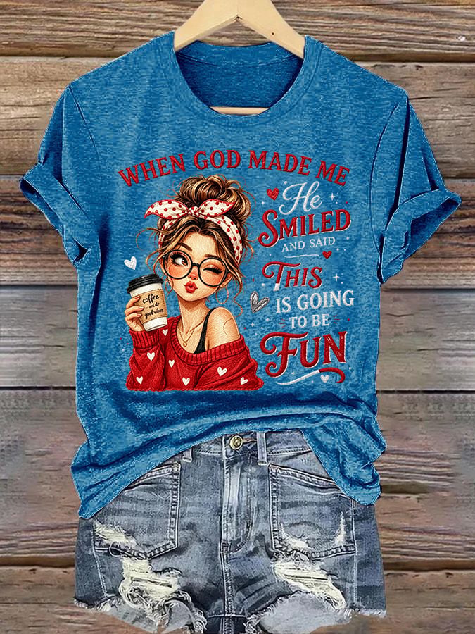 Women'S Casual, Fun, Faith-Themed Short-Sleeve T-Shirt