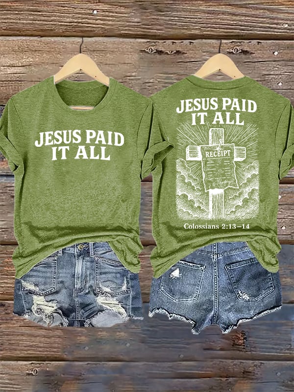 Women's Jesus Paid It All Christian T-Shirt