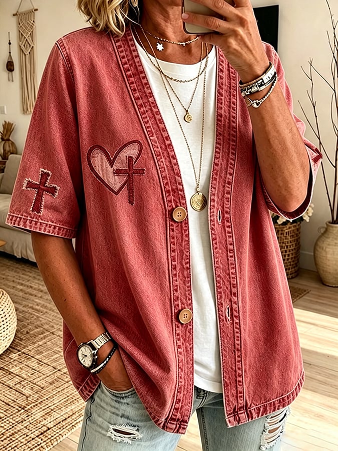 Women's Faith Print Cardigan