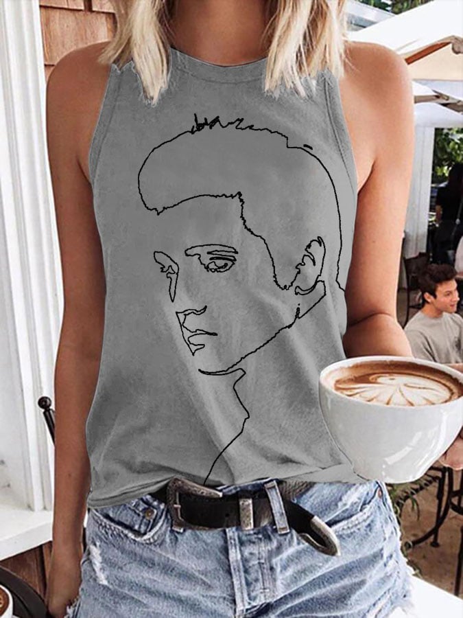 Women's Fashion Music Print Tank Top