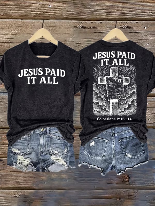 Women's Jesus Paid It All Christian T-Shirt