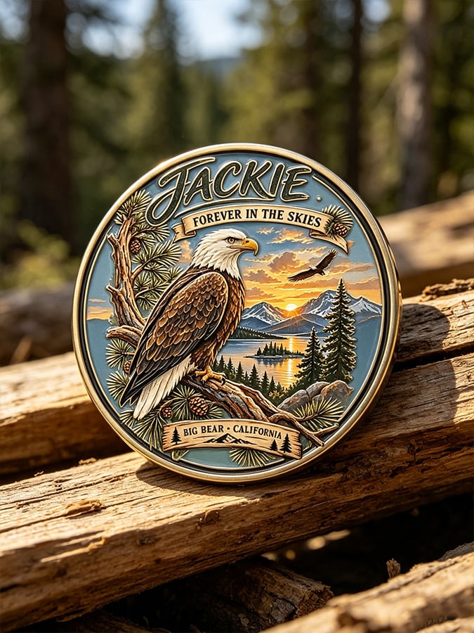 Unisex Retro Loves & Prayers Our Hearts Are With Jackie Pin-Back Button