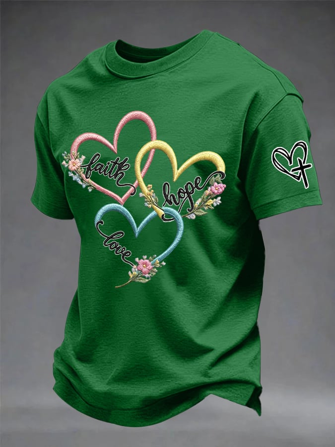 Men's Faith Printing T-Shirts
