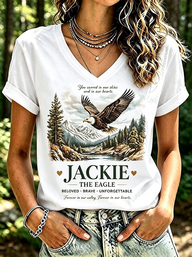 Women's Retro Fly Strong Jackie Print T-Shirt