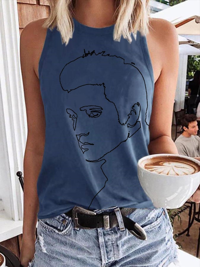 Women's Fashion Music Print Tank Top