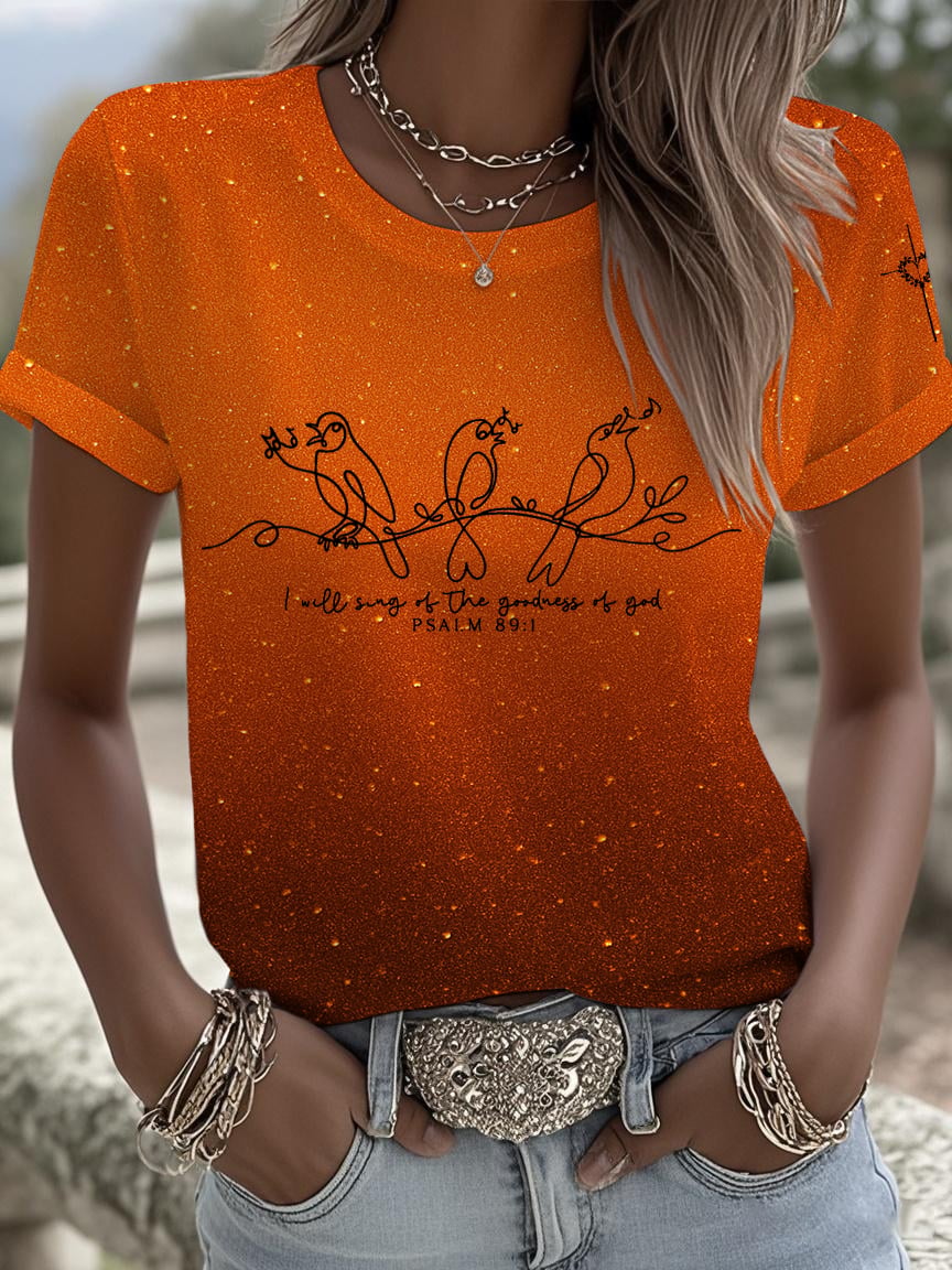 Women's I Will Sing Of The Goodness Of God Print Shirt