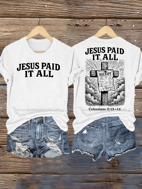 Women's Jesus Paid It All Christian T-Shirt