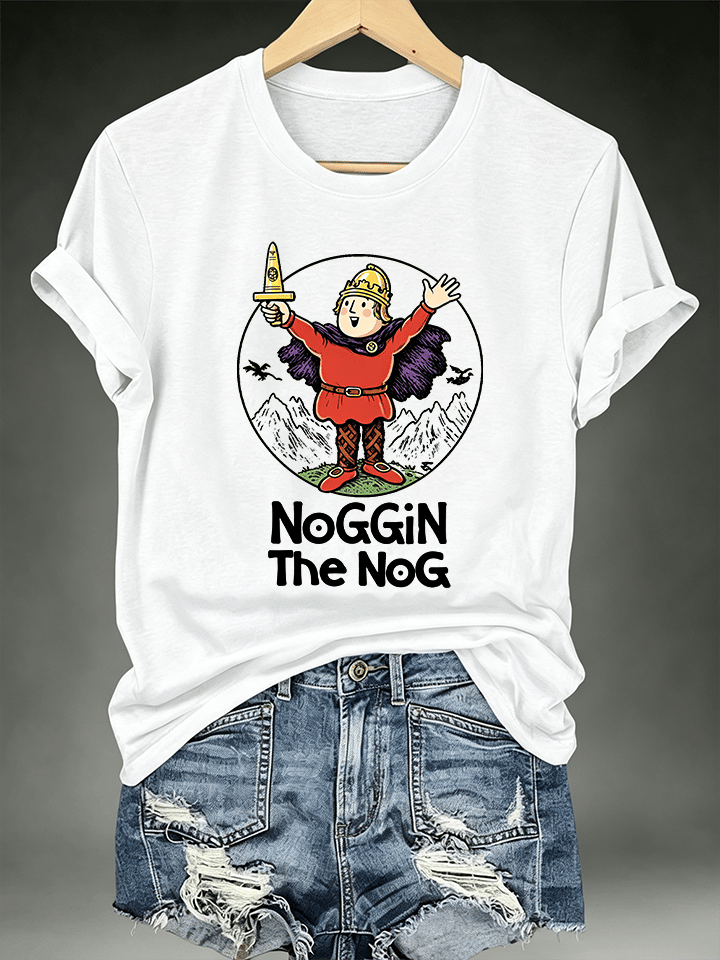 Women's Casual Printed Crew-Neck T-Shirt