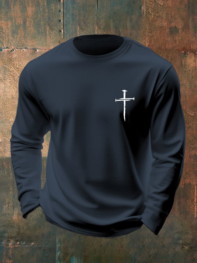Men's Casual Faith Long-Sleeved T-Shirt