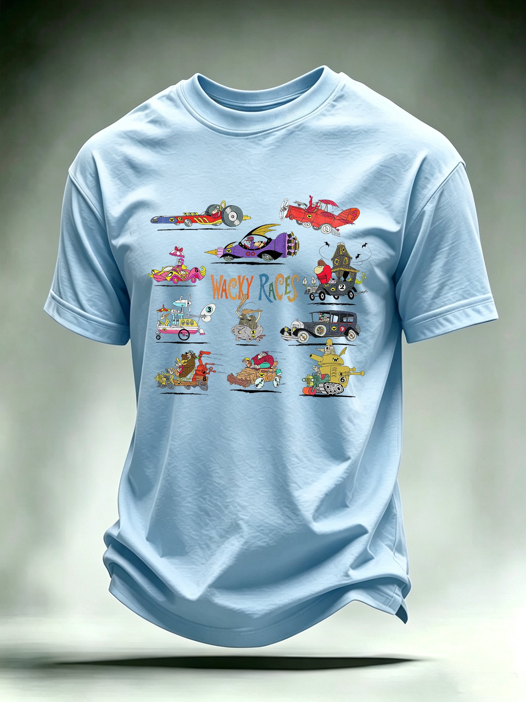 Men's Wacky Races - Characters & Vehicles T-shirt