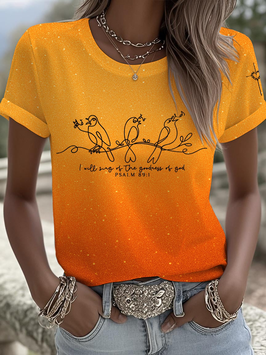 Women's I Will Sing Of The Goodness Of God Print Shirt