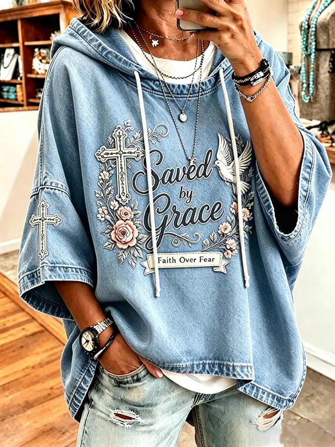 Women's Faith Printing Top