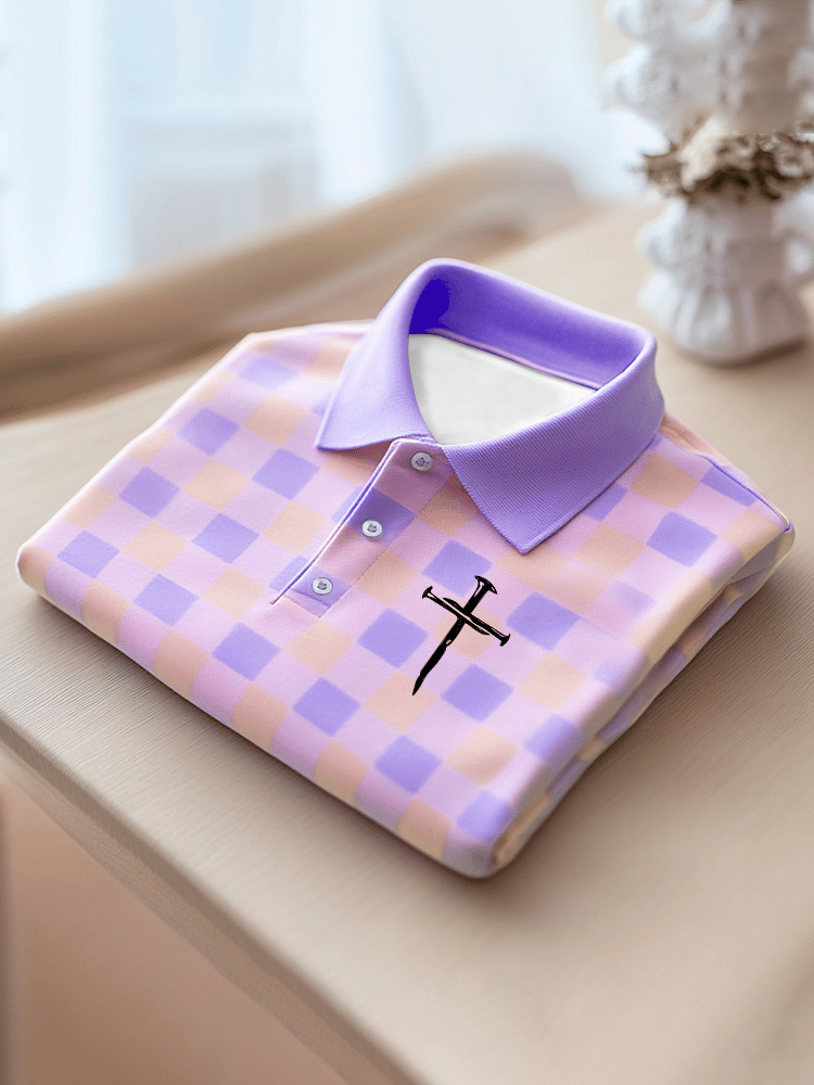 Men's Faith Printed Casual Polo Shirt