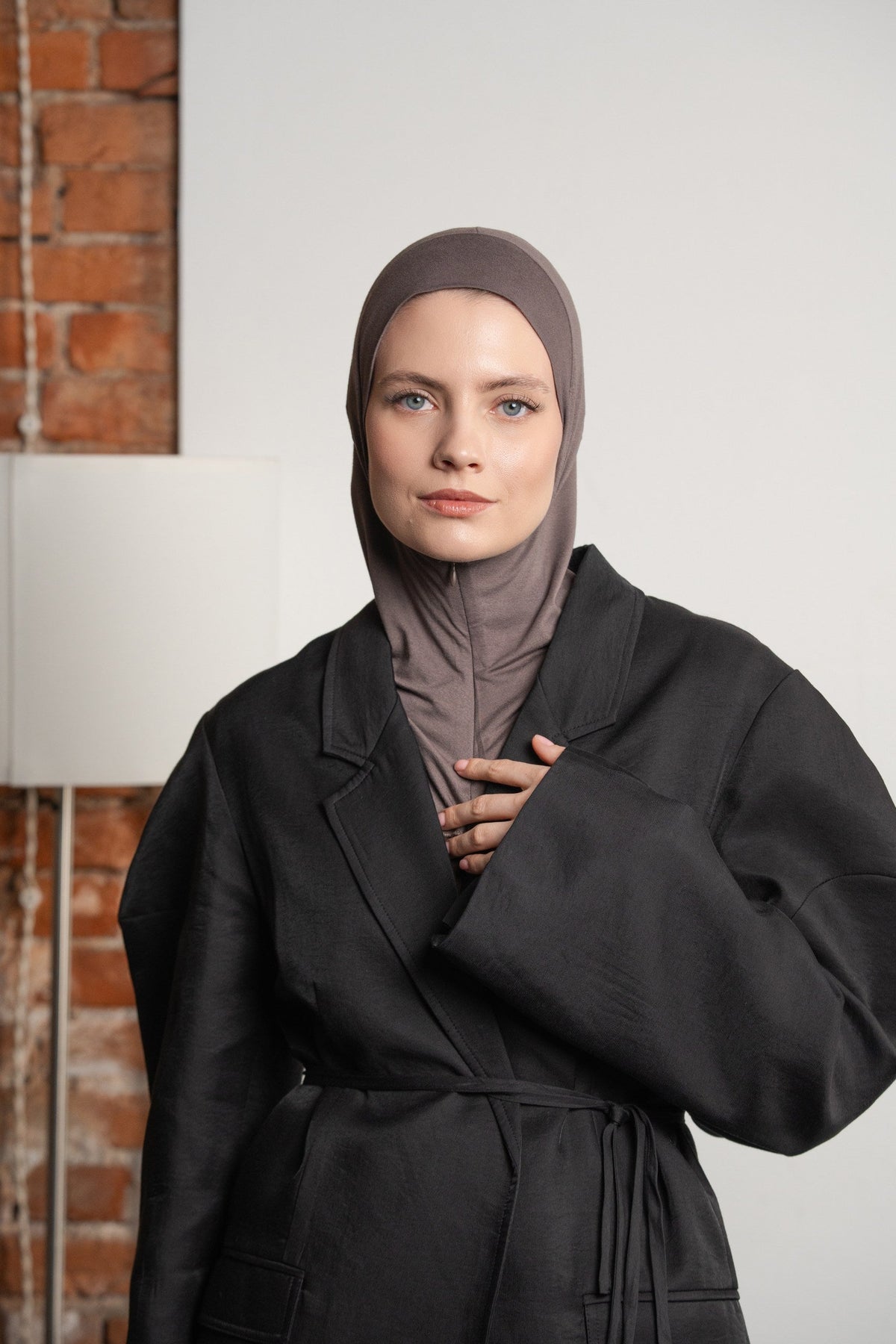 Zip hijab - darkgrey