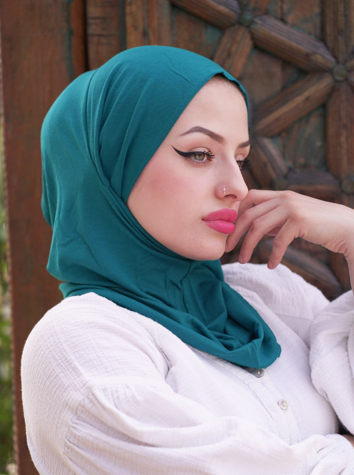 3in1 practical hijab - teal
