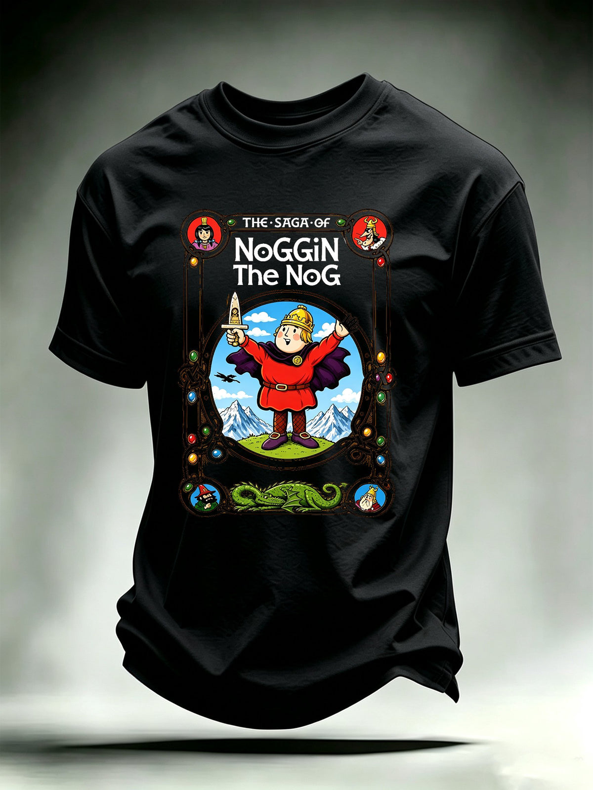 Men's Casual Printed Crew-Neck T-Shirt