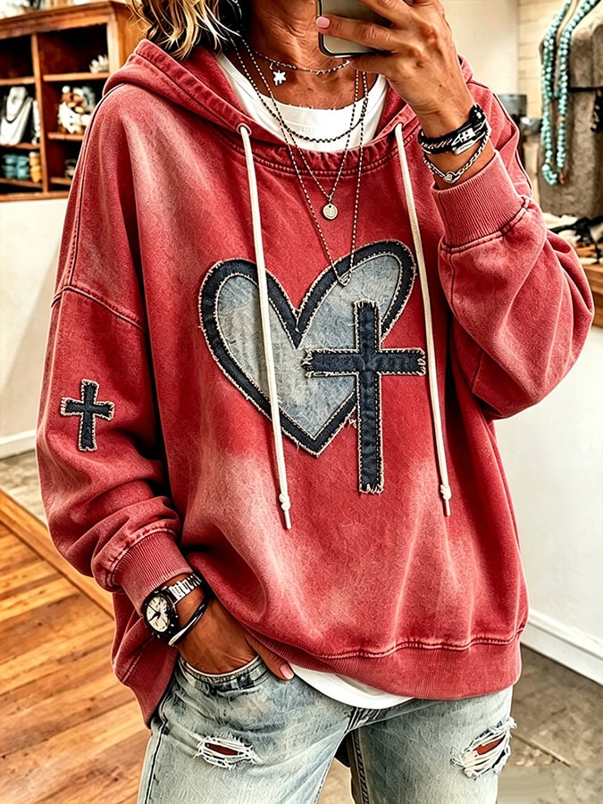 Women's Faith Pattern Hoodie