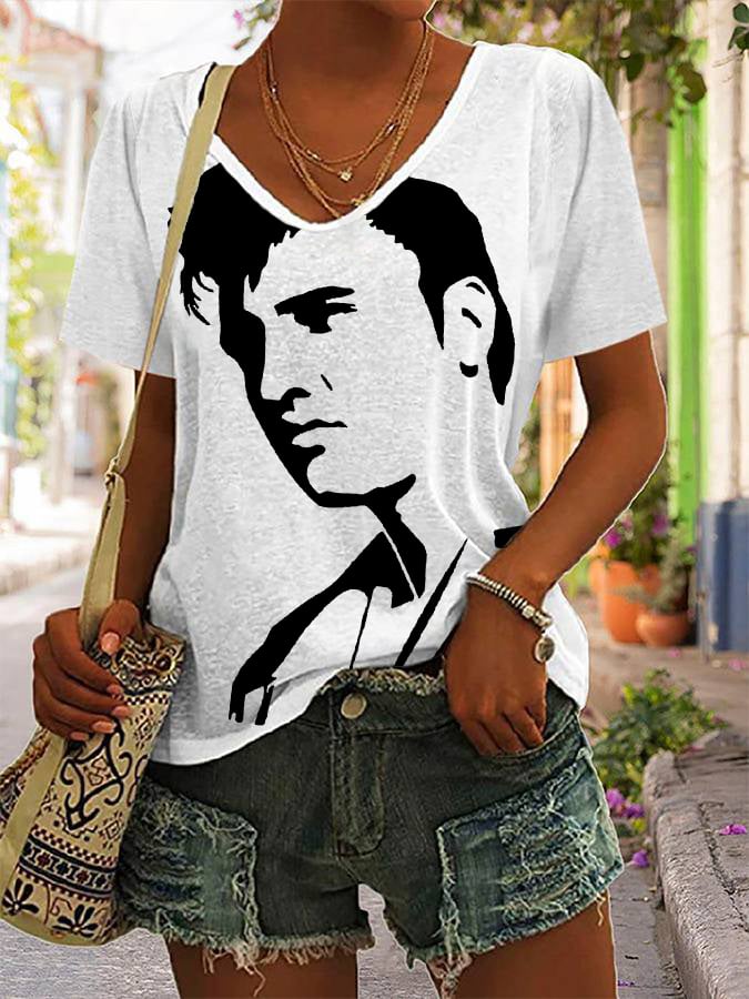 Women's Superstar singer V-Neck T-Shirt