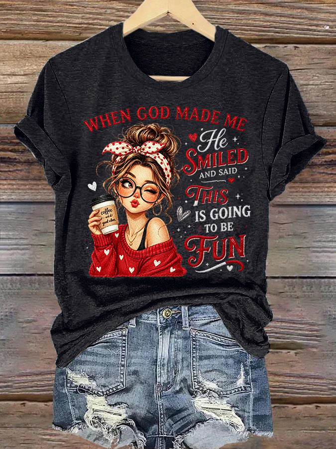 Women'S Casual, Fun, Faith-Themed Short-Sleeve T-Shirt
