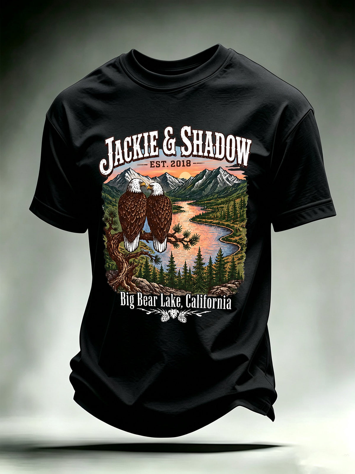 Men's JACKIE & SHADOW Print Crew-Neck T-Shirt