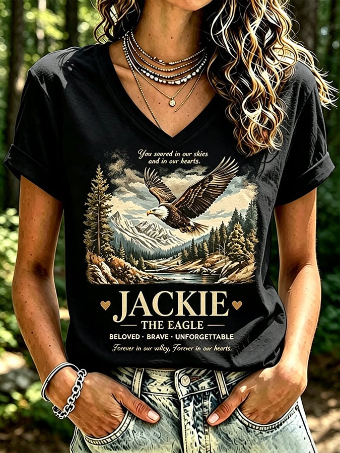 Women's Retro Fly Strong Jackie Print T-Shirt