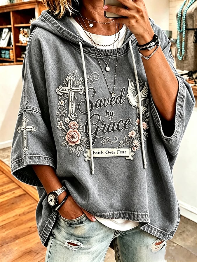 Women's Faith Printing Top
