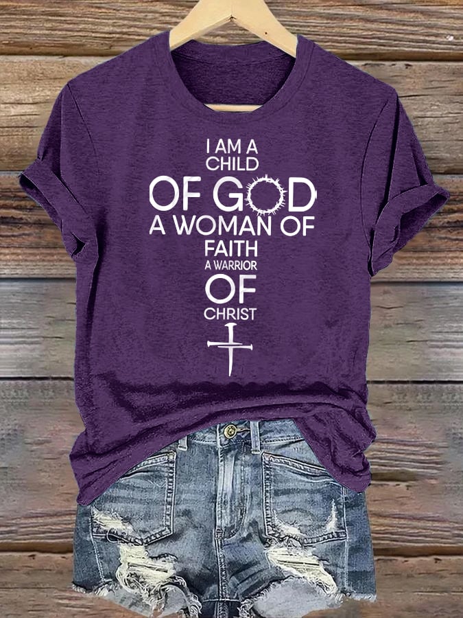 Women's Child Of God T-Shirt: Woman Of Faith, Christian T-Shirt