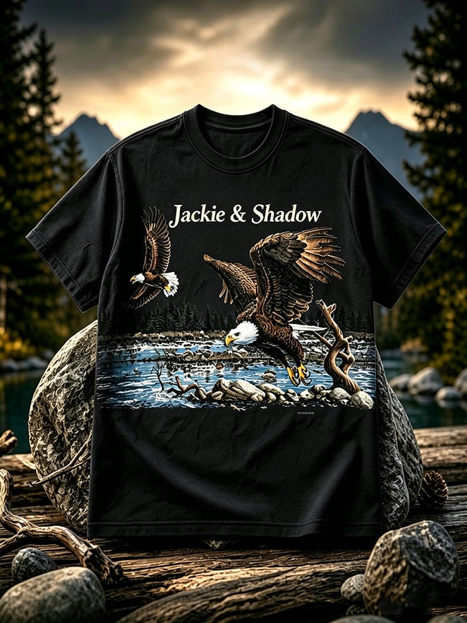 Men's Jackie and Shadow Print Short-Sleeve T-Shirt