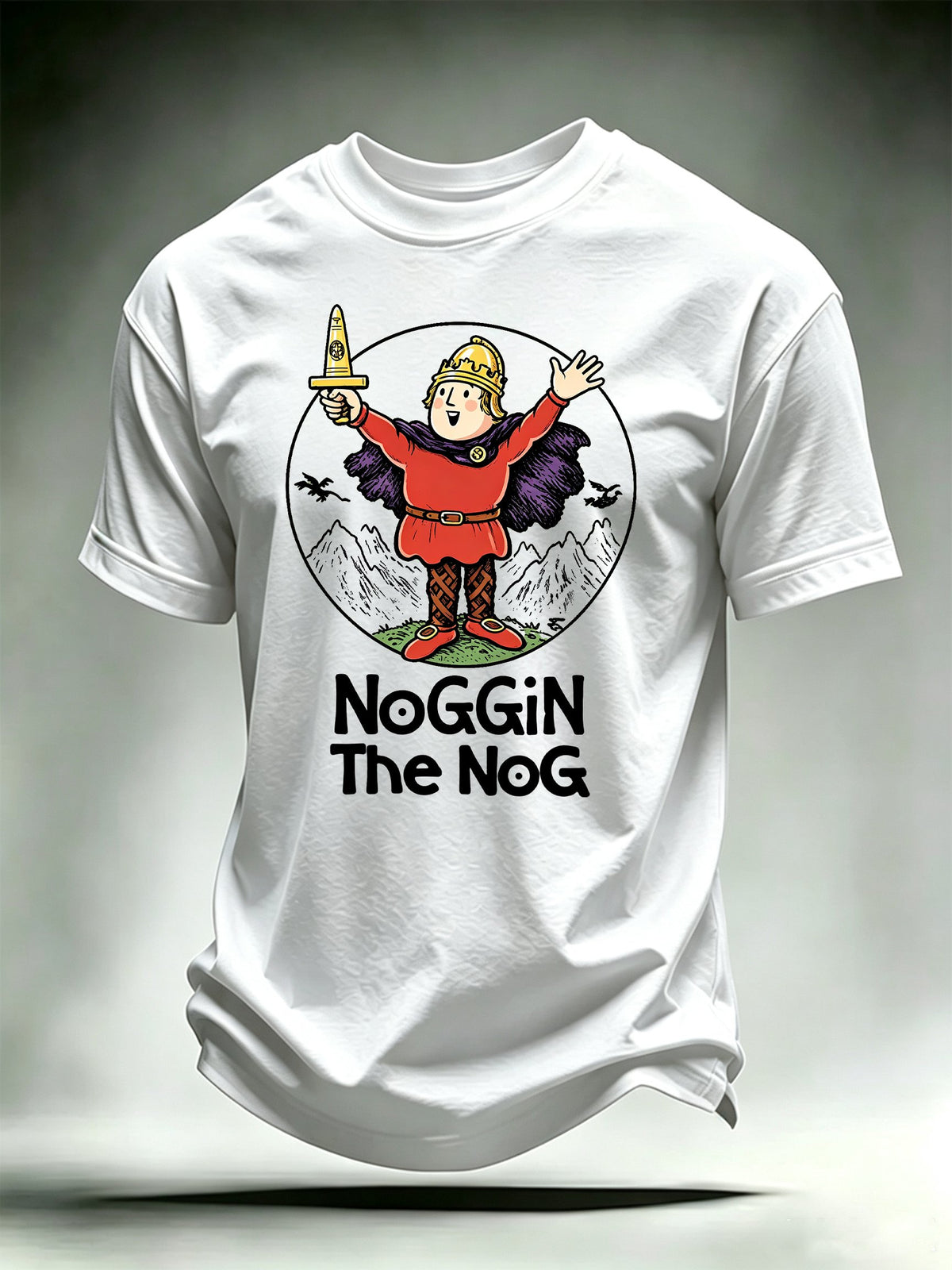 Men's Casual Printed Crew-Neck T-Shirt