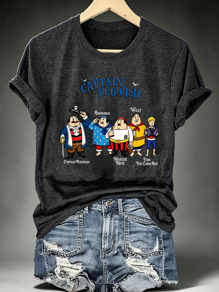 Women's Casual Printed Crew-Neck T-Shirt