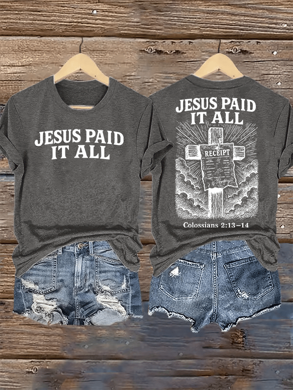 Women's Jesus Paid It All Christian T-Shirt