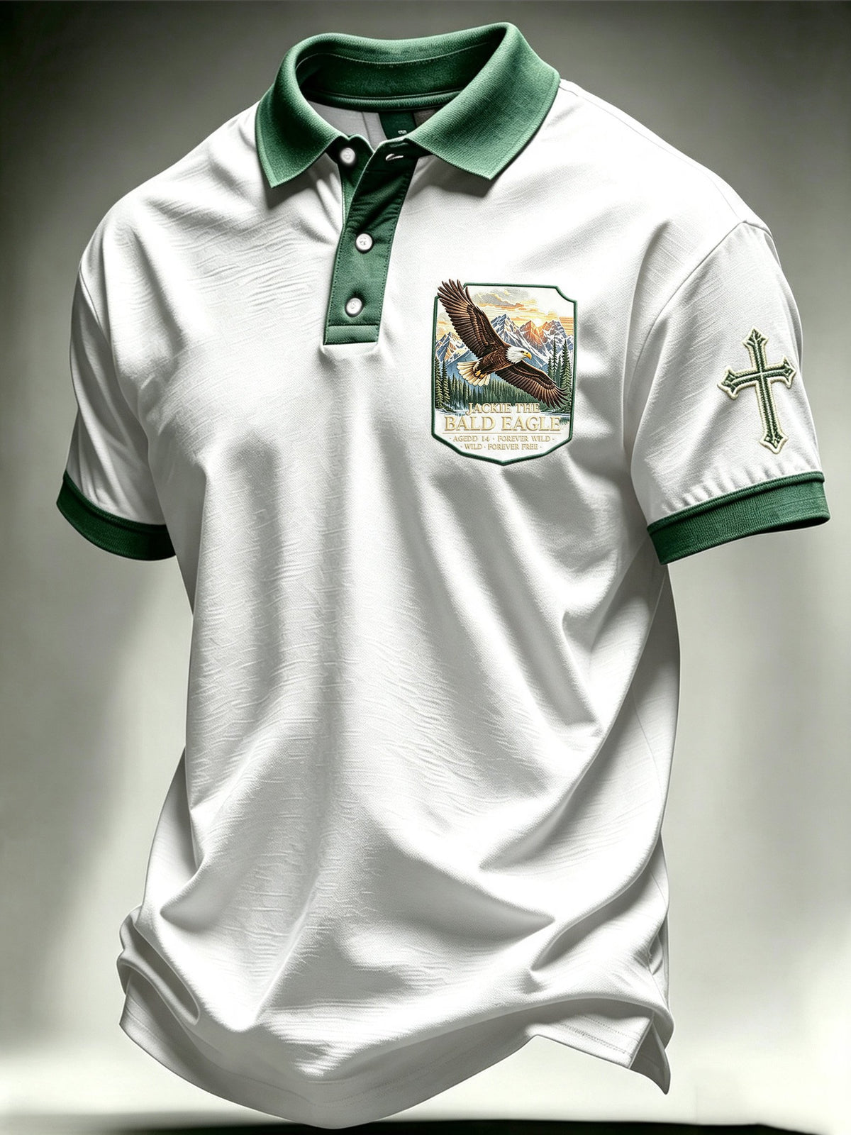 Men's Animal-Print Casual Polo Shirt