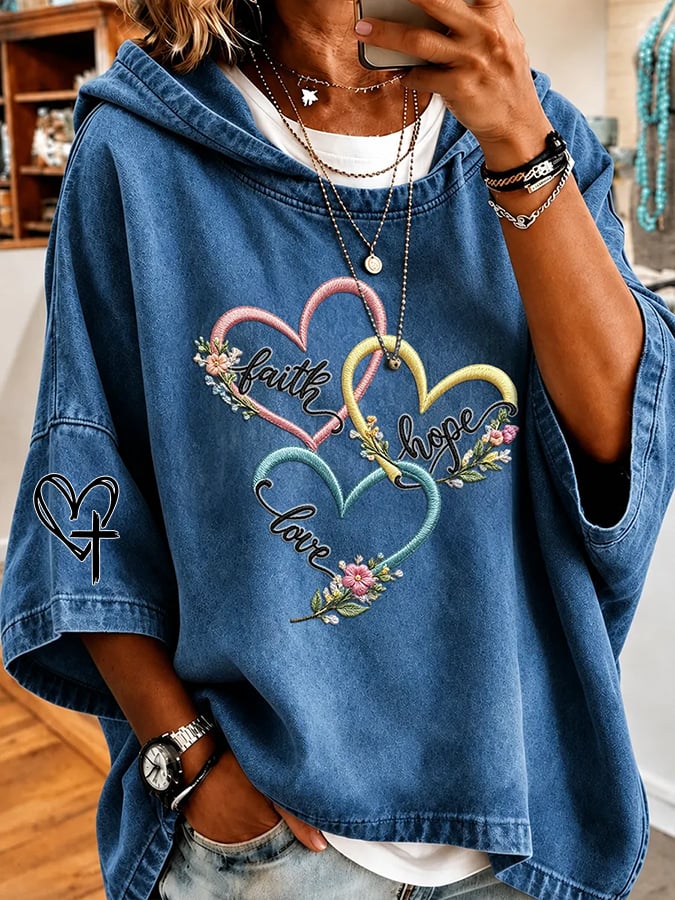 Women's Faith Printing Top