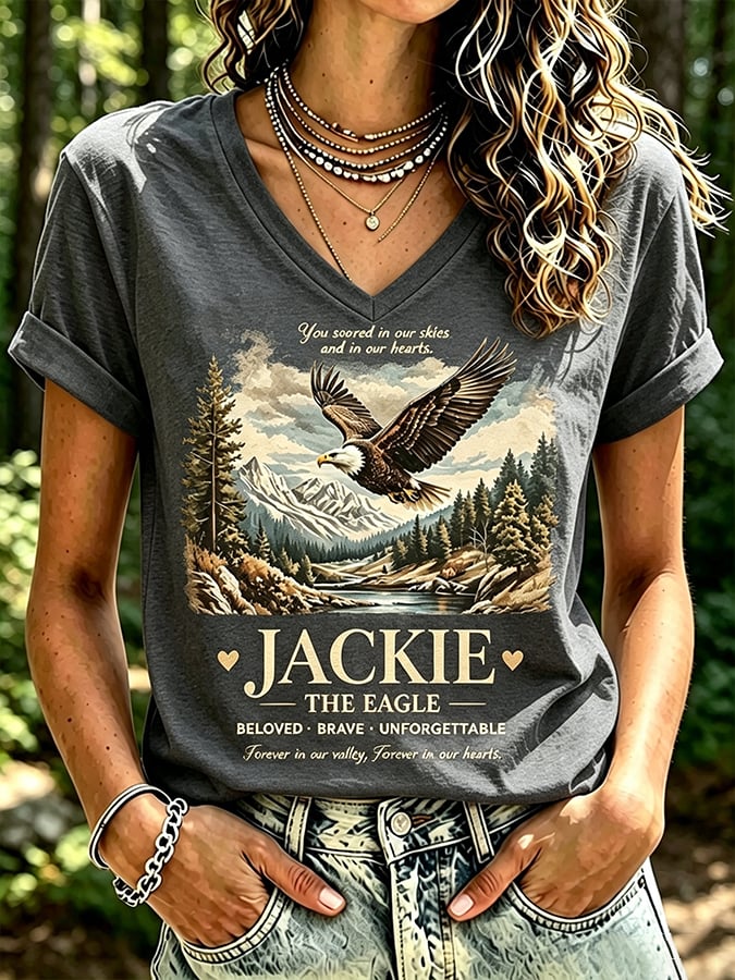 Women's Retro Fly Strong Jackie Print T-Shirt