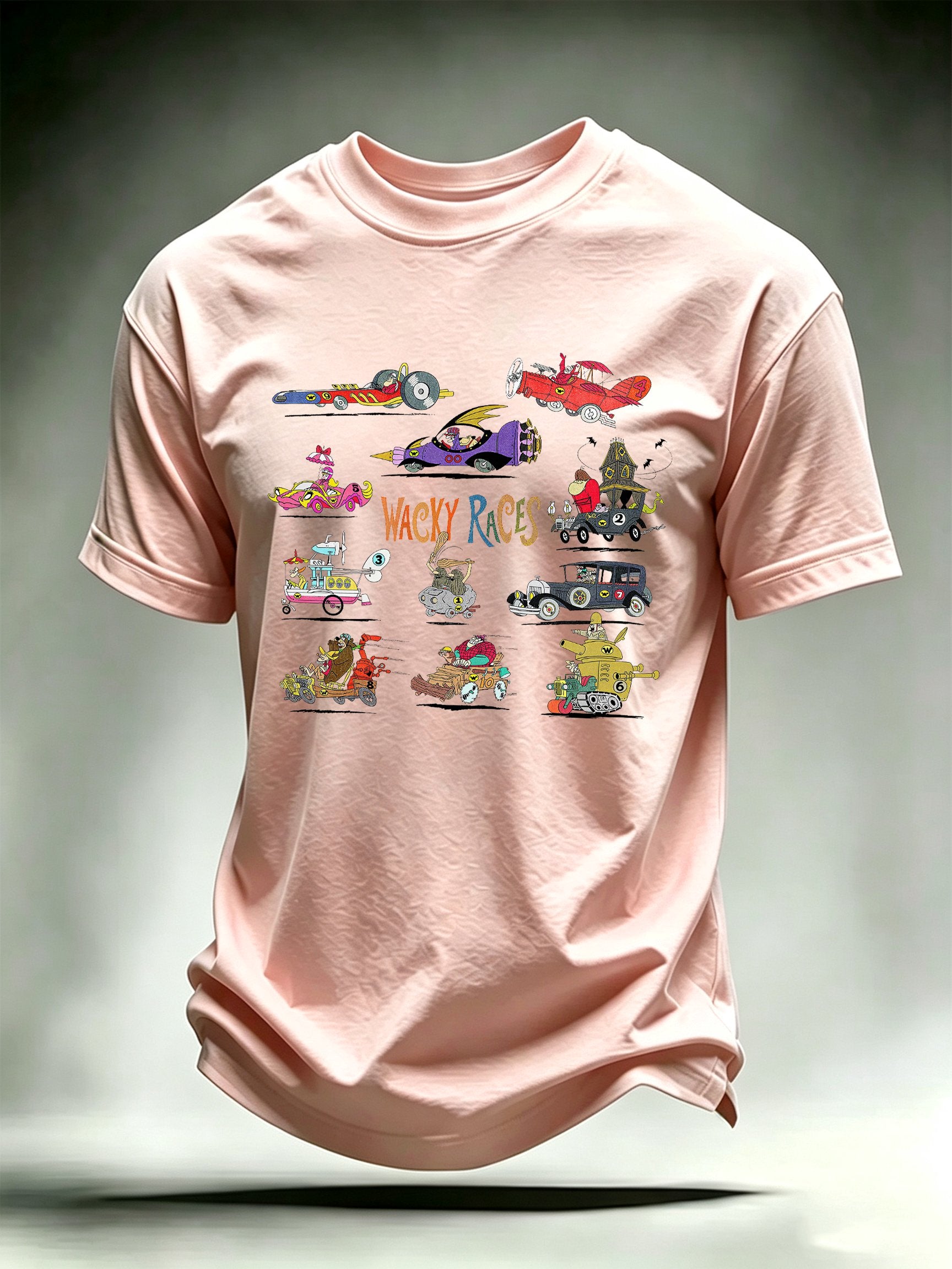 Men's Wacky Races - Characters & Vehicles T-shirt