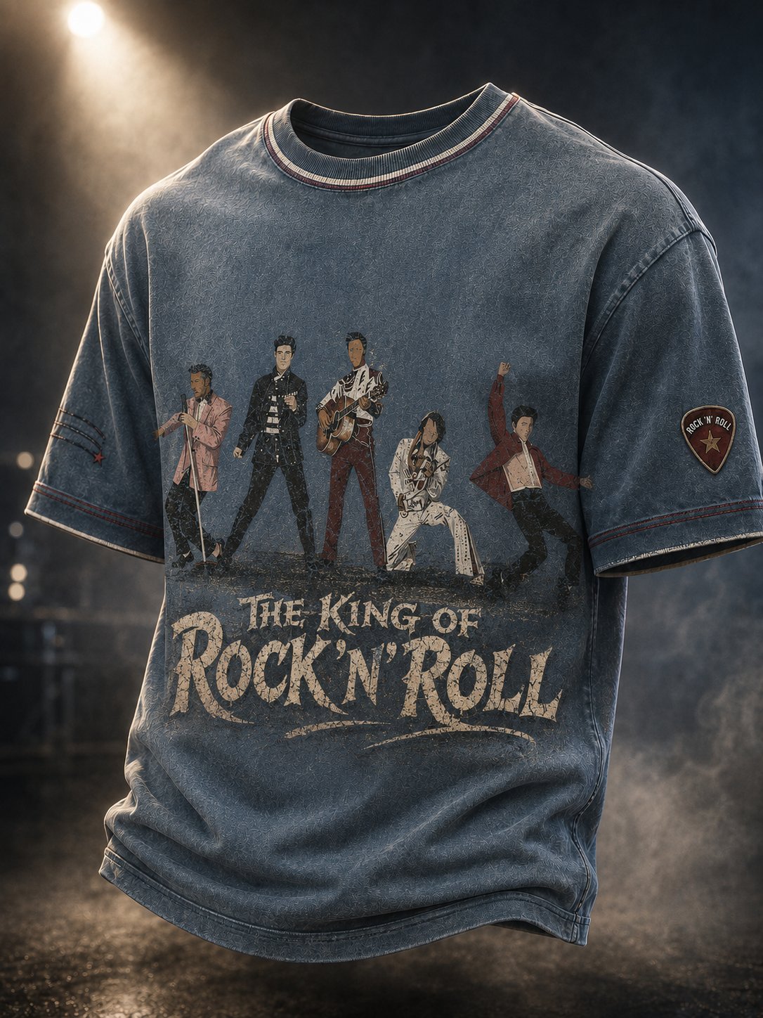 Women's Vintage 1950s Rockabilly King Printed T-shirt