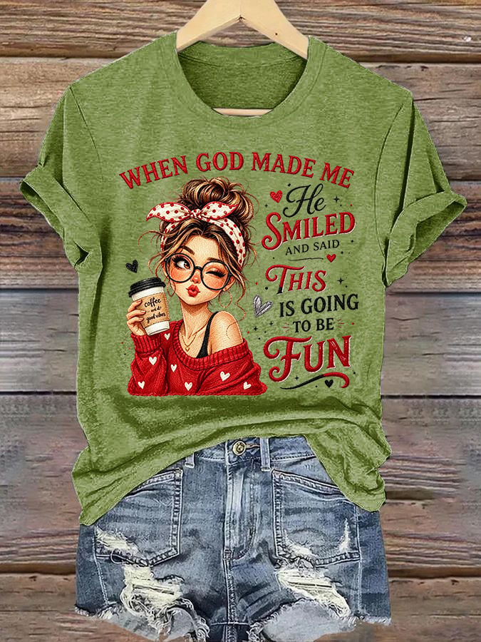 Women'S Casual, Fun, Faith-Themed Short-Sleeve T-Shirt