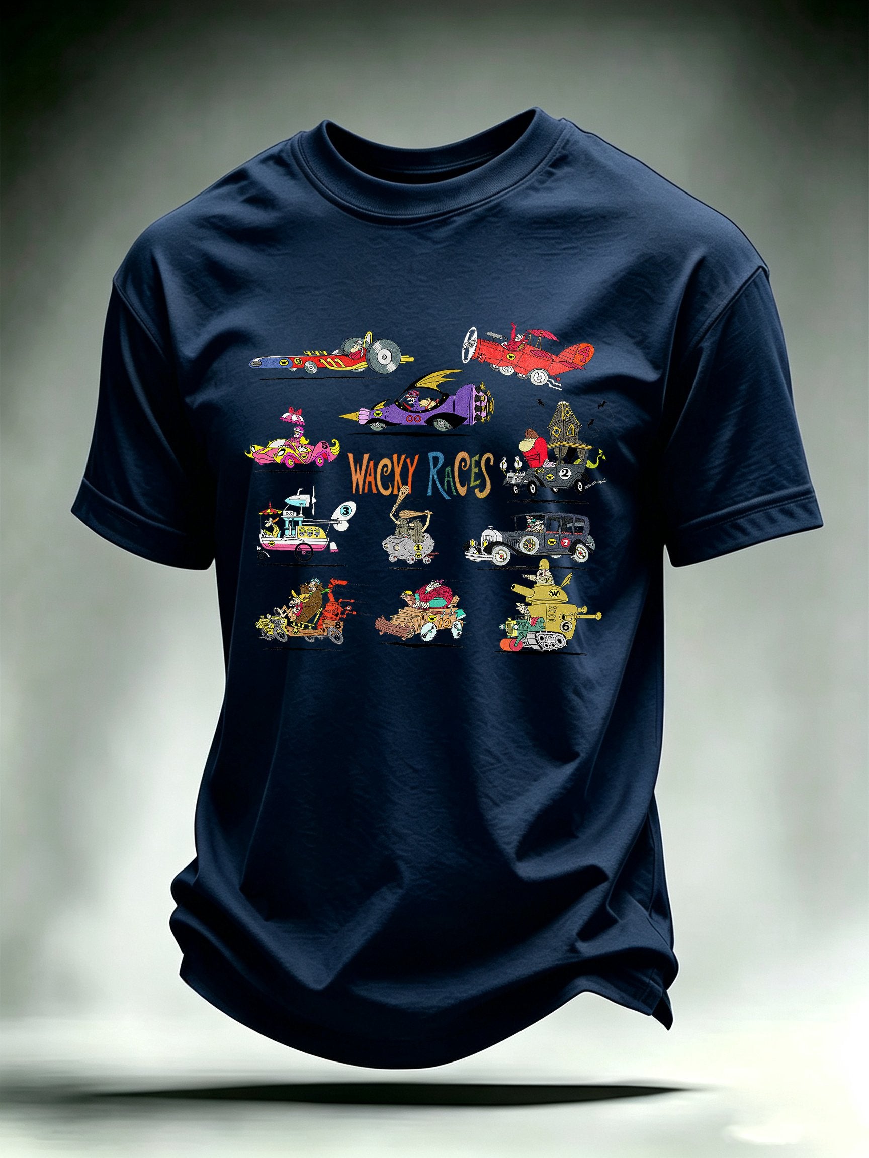 Men's Wacky Races - Characters & Vehicles T-shirt