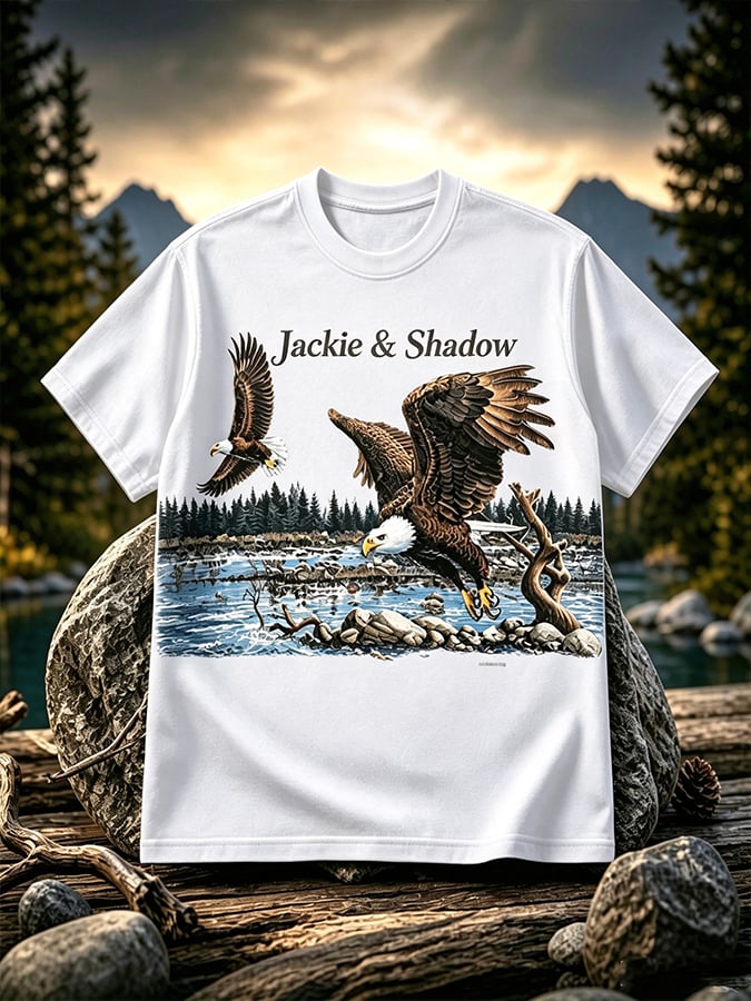 Men's Jackie and Shadow Print Short-Sleeve T-Shirt