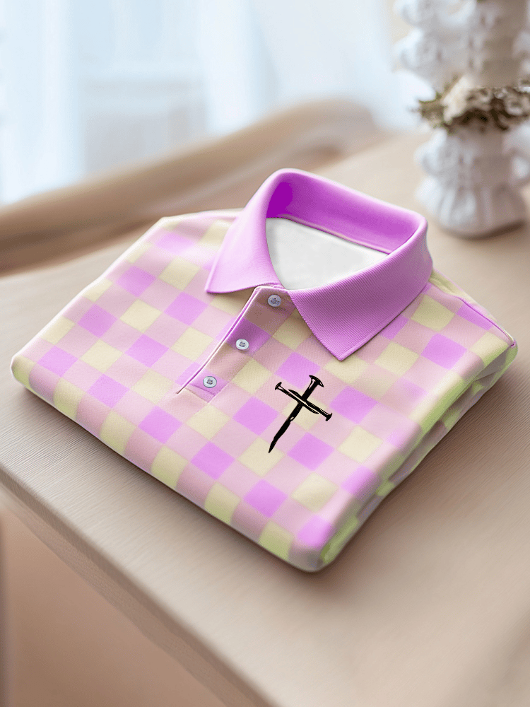 Men's Faith Printed Casual Polo Shirt