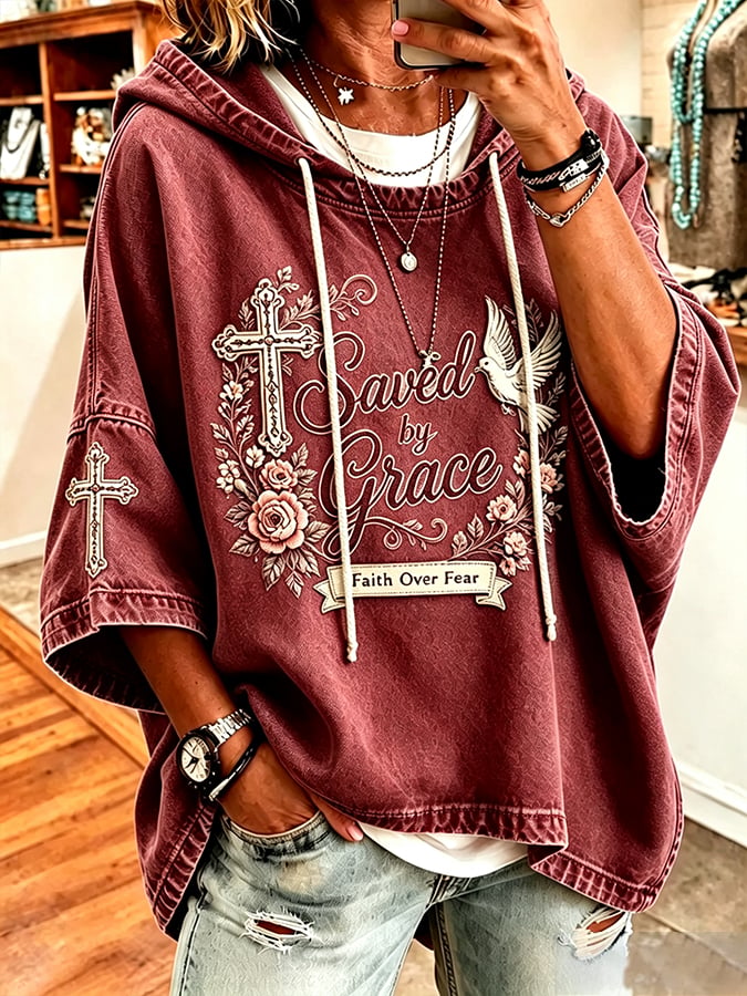 Women's Faith Printing Top