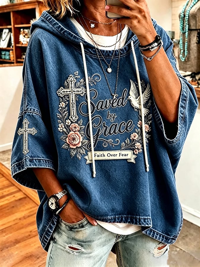 Women's Faith Printing Top
